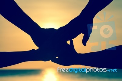 Hands Uniting Stock Photo