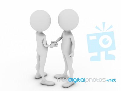 Handshake 3d Stock Image