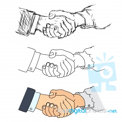 Handshake -  Illustration Stock Image