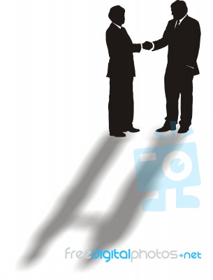 Handshaking Businessmen Stock Image