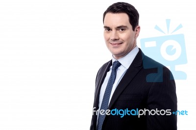 Handsome Businessman Over White Stock Photo