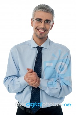 Handsome Guy Thinking And Smiling Stock Photo