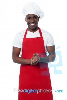 Handsome Male Chef Isolated On White Stock Photo