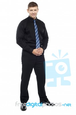 Handsome Portrait Of Young Business Entrepreneur Stock Photo