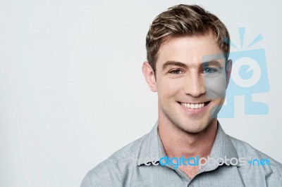 Handsome Smiling Guy Stock Photo