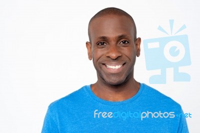 Handsome Smiling Guy In Casual Attire Stock Photo