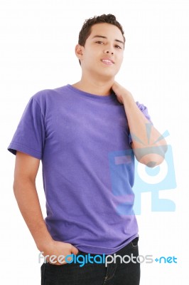 Handsome Teenage Boy Stock Photo