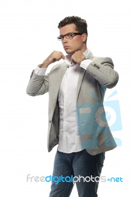 Handsome Young Businessman Portrait Stock Photo