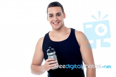 Handsome Young Fitness Guy Stock Photo