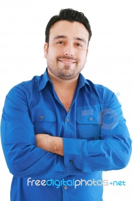 Handsome Young Man Smiling Stock Photo