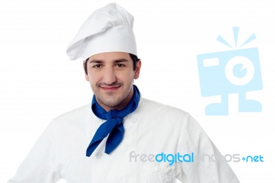 Handsome Young Smiling Chef Stock Photo