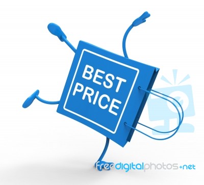 Handstand Shopping Bag Shows Best Price Bargains Sale And Save Stock Image