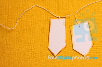 Hanging Paper Tag Stock Photo