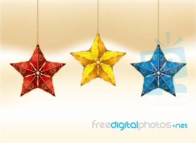 Hanging Stars Stock Image