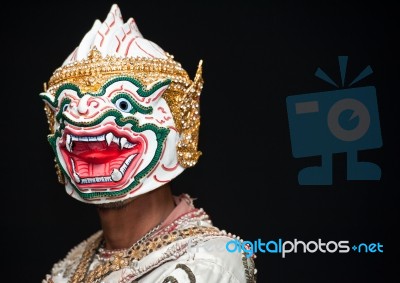 Hanuman Or White Monkey In Ramayana Stock Photo