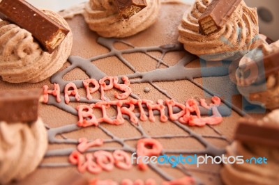 Happy Birthday Cake Stock Photo