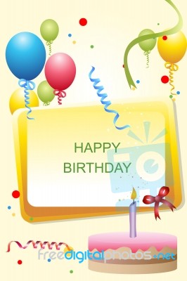 Happy Birthday Greeting Card Stock Image