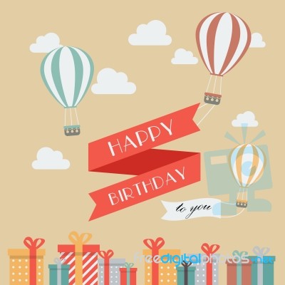 Happy Birthday Greeting Card Stock Image