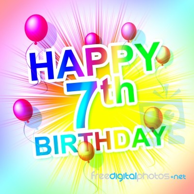 Happy Birthday Represents Fun Celebration And Celebrations Stock Image