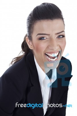 Happy Business Woman Stock Photo