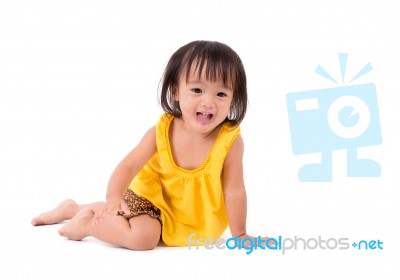 Happy Childhood Isolated On White Background Stock Photo