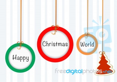 Happy Christmas World Stock Image