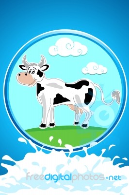 Happy Cow Stock Image