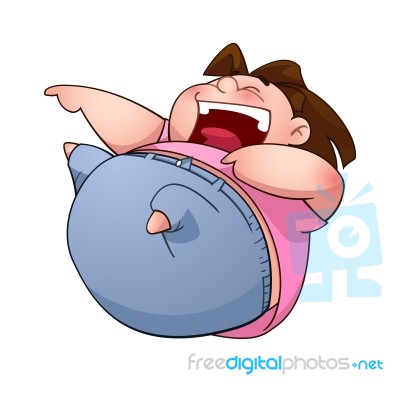 Happy Fatty Women Stock Image