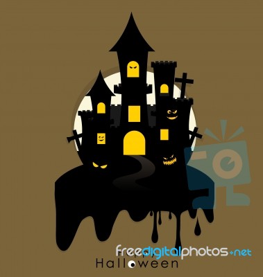 Happy Halloween Design Background Stock Image