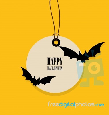 Happy Halloween. Sale Coupon, Voucher And Tag Stock Image