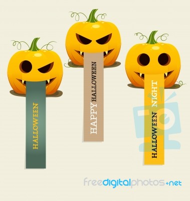 Happy Halloween. Sale Coupon, Voucher And Tag Stock Image