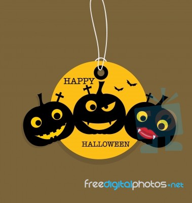 Happy Halloween. Sale Coupon, Voucher And Tag Stock Image