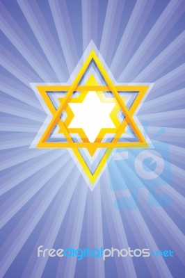 Happy Hanukkah With Star Of David Stock Image