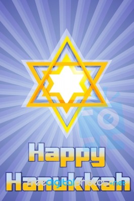 Happy Hanukkah With Star Of David Stock Image