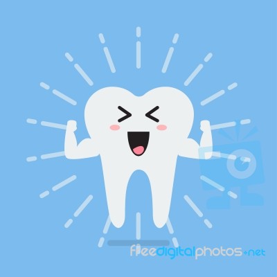 Happy Healthy And Strong Tooth Stock Image