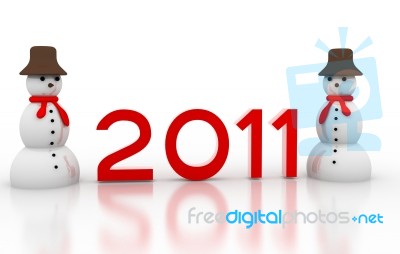 Happy New Year 2011 Stock Image