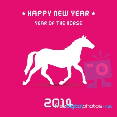 Happy New Year 2014 Card23 Stock Image