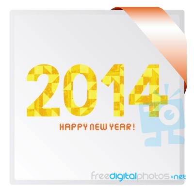 Happy New Year 2014 Card3 Stock Image