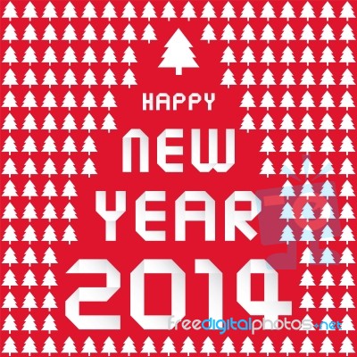 Happy New Year 2014 Card32 Stock Image