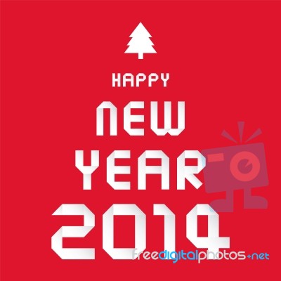 Happy New Year 2014 Card33 Stock Image