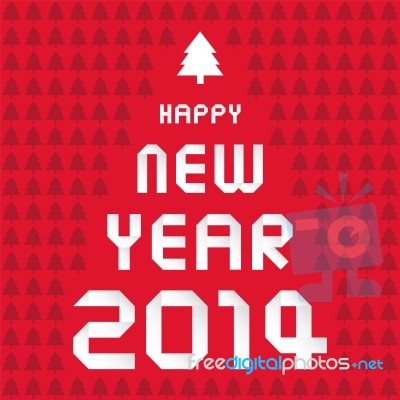 Happy New Year 2014 Card34 Stock Image