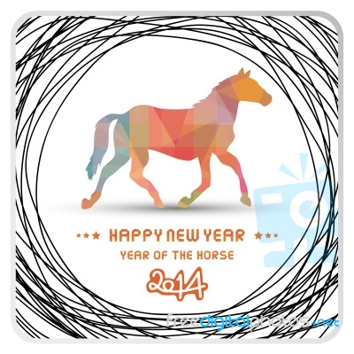 Happy New Year 2014 Card38 Stock Image