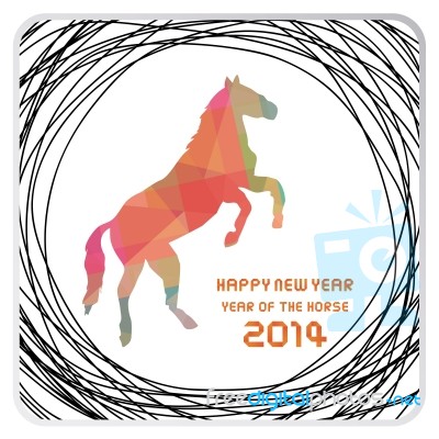 Happy New Year 2014 Card39 Stock Image