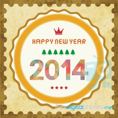 Happy New Year 2014 Card40 Stock Image