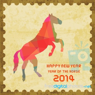 Happy New Year 2014 Card49 Stock Image