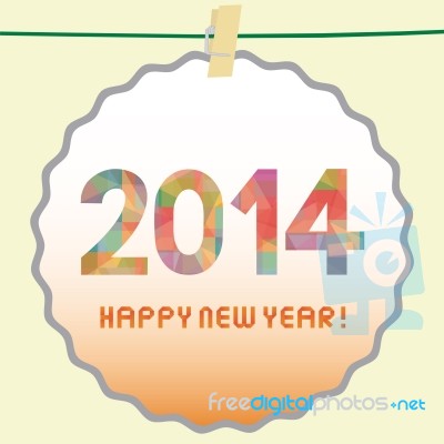 Happy New Year 2014 Card5 Stock Image