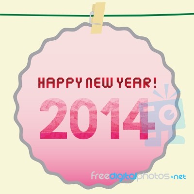Happy New Year 2014 Card5 Stock Image