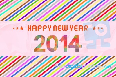 Happy New Year 2014 Card56 Stock Image