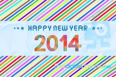 Happy New Year 2014 Card57 Stock Image