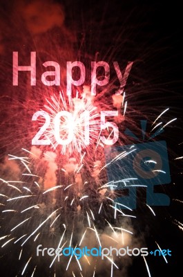 Happy New Year 2015 Stock Photo